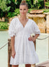 Kleid Weiß 23F-823 C FRESH COTTON